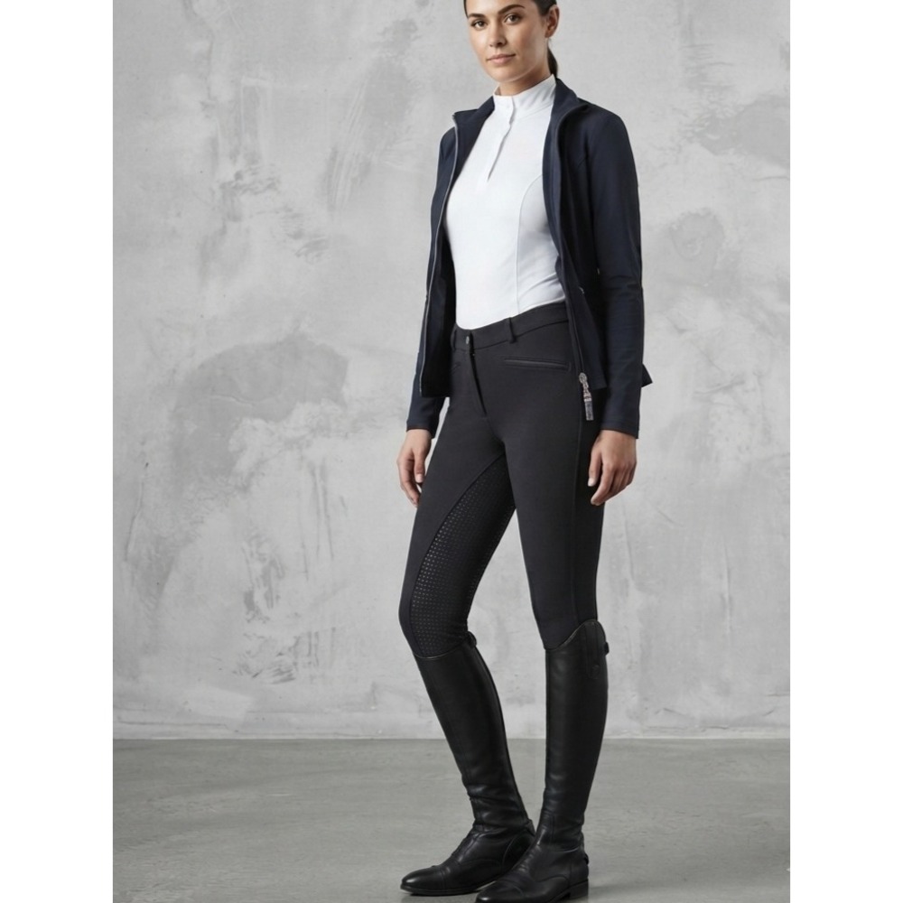 Horze‎ Silicone Full Seat Equestrian Riding Breeches Black Pants 34